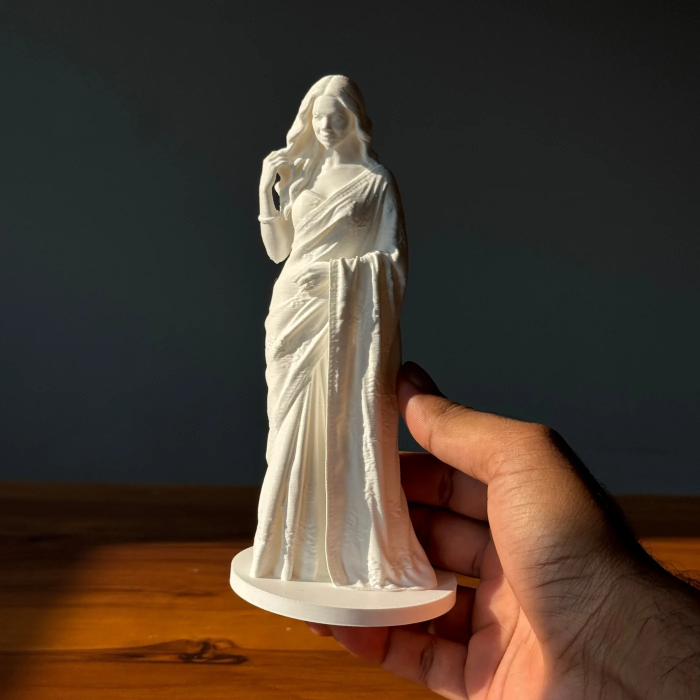 Close-up of the miniature's detail and finish